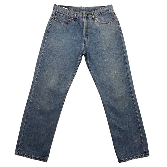 Levis 516 Jeans Mens Size 36X30 Blue Slim Straight Mid Rise Medium Wash Denim - Picture 1 of 15
